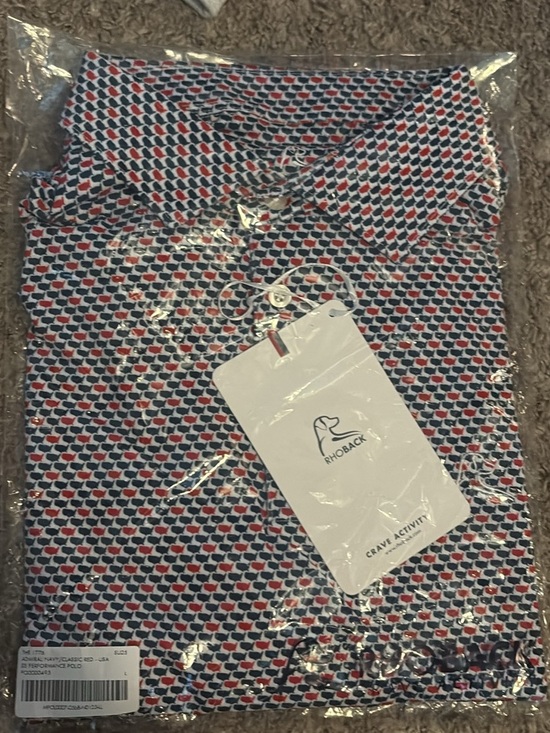 Rhoback Other - NWT Rhoback Men’s The 1776 Polo - Red, White & Blue